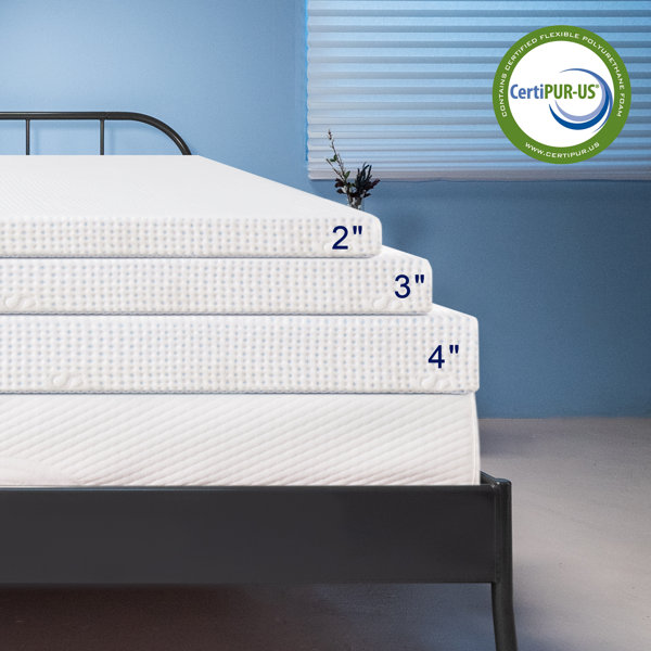 White Noise Double (4'6) 5cm Memory Foam Mattress Topper & Reviews